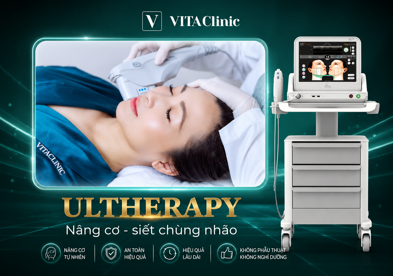 Giá nâng cơ Ultherapy tại VITA Clinic