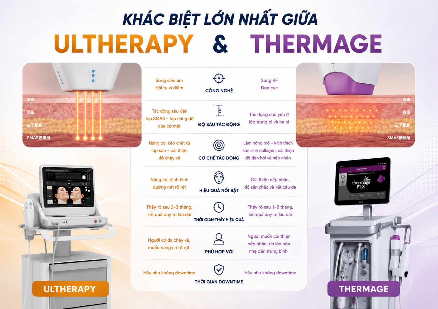 Ultherapy và Thermage Ultherapy và Thermage