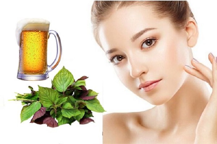 Cách trị nám bằng lá tía tô với bia