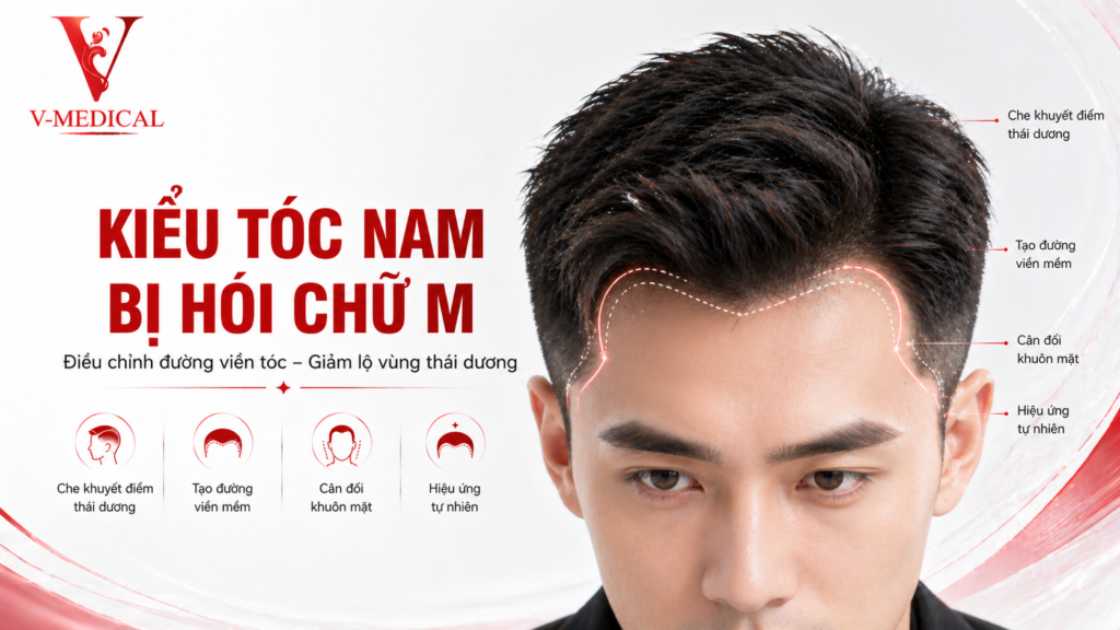 Kiểu tóc nam bị hói chữ m