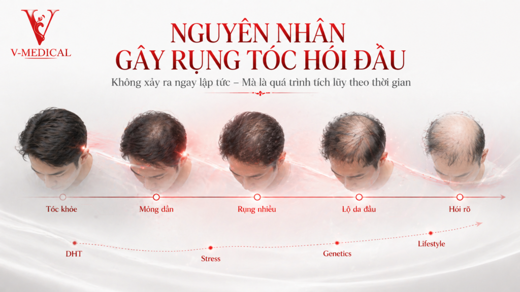 Nguyên nhân gây rụng tóc hói đầu