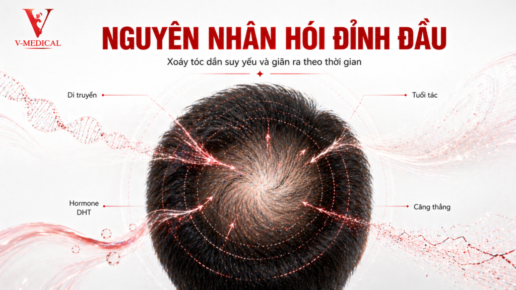 Nguyên nhân hói đỉnh đầu