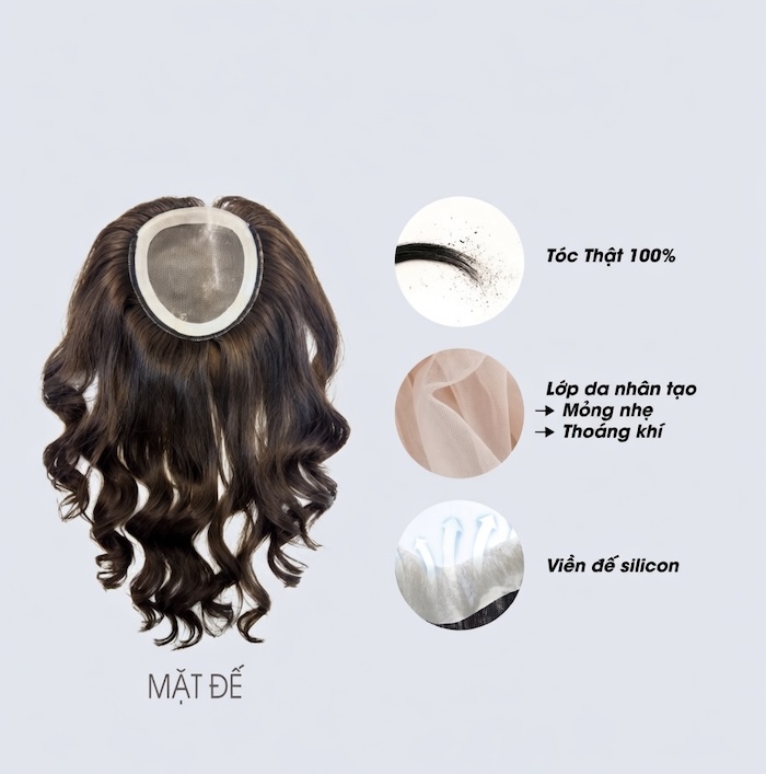Tóc mái giả che hói nữ