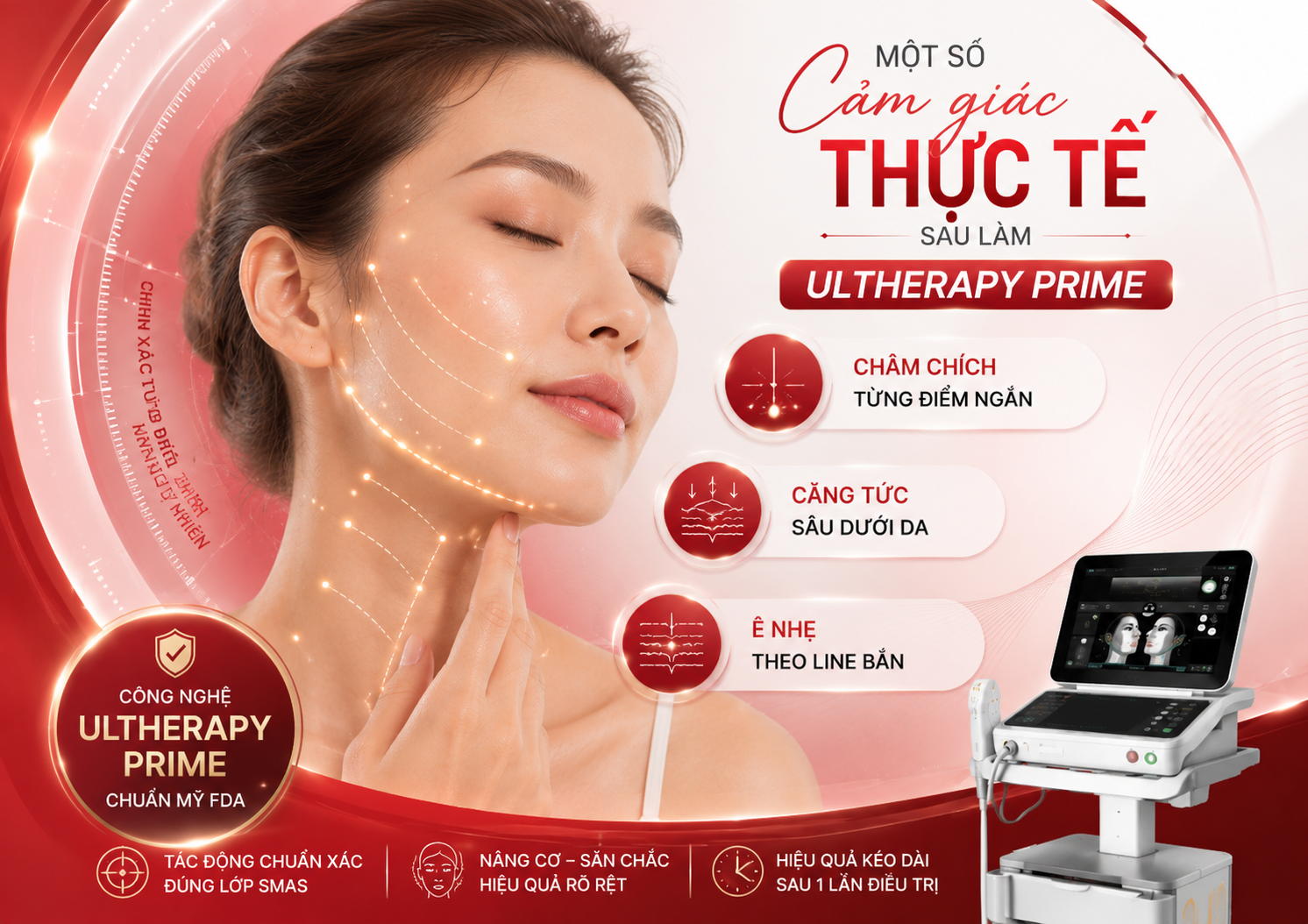 Nâng cơ mặt bằng công nghệ Ultherapy Nâng cơ mặt bằng công nghệ Ultherapy